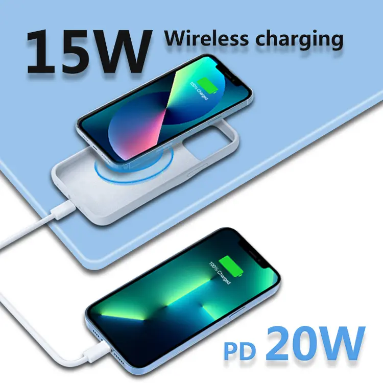 PD20W Fast Charging Magnetic Wireless Charging Portable Power Bank Phone Case Battery Case 10000mAh for iPhone 13 Series