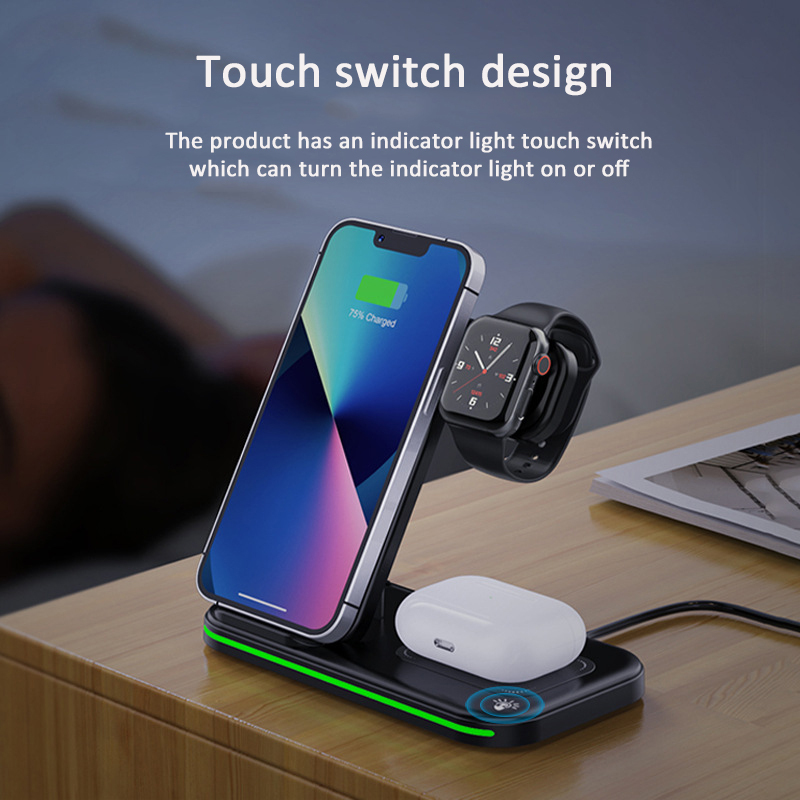 New Arrivals Popular Qi Phone Magnetic 3 in 1 Wireless Charger universal Wireless Charging Stand Holders Station