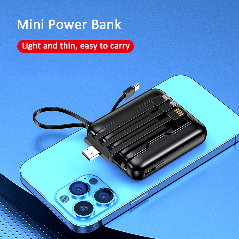 Customized 10000mAh Portable Power Bank 10W Fast charge support ios android phone