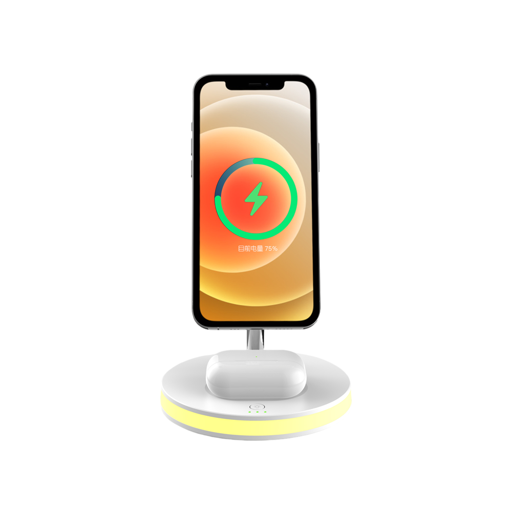 Factory direct sale iphone 3 in 1 foldable wireless charger 15w Fast 3 in 1 wireless charger stand for iphone and android