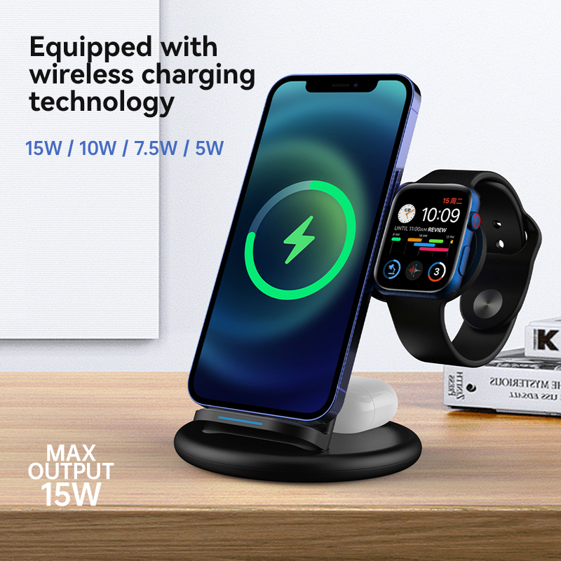 Hot Products QI2.0 Multifunction 3 in1 Universal Phone Wireless Charger Stand Fast Mobile 4 In 1 Wireless Charger