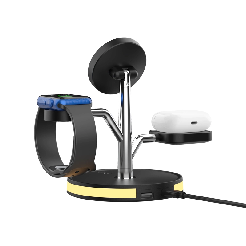 Top Selling Products 2023 Now T268 Fast Charging Stand 15W Magnetic Quick Charger 5 in 1 Wireless Charger For Iphone 14 13 12