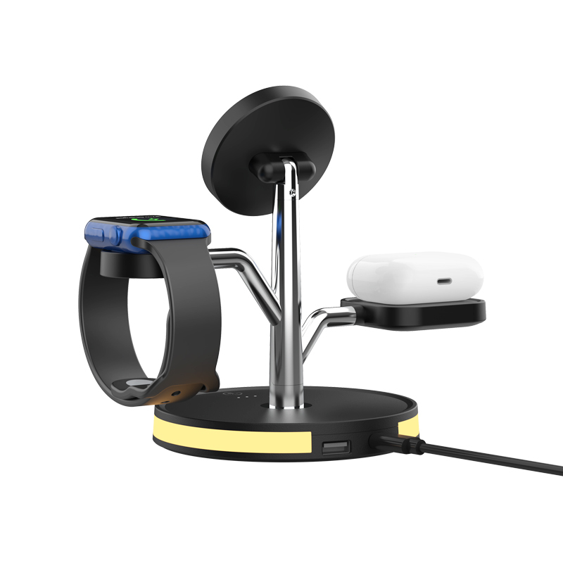 Top Selling Products 2023 Now T268 Fast Charging Stand 15W Magnetic Quick Charger 5 in 1 Wireless Charger For Iphone 14 13 12