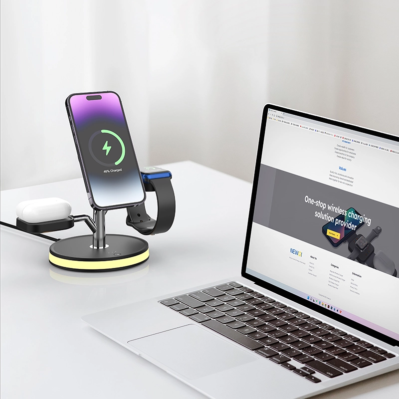 Top Selling Products 2023 Now T268 Fast Charging Stand 15W Magnetic Quick Charger 5 in 1 Wireless Charger For Iphone 14 13 12