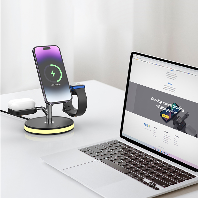 Top Selling Products 2023 Now T268 Fast Charging Stand 15W Magnetic Quick Charger 5 in 1 Wireless Charger For Iphone 14 13 12