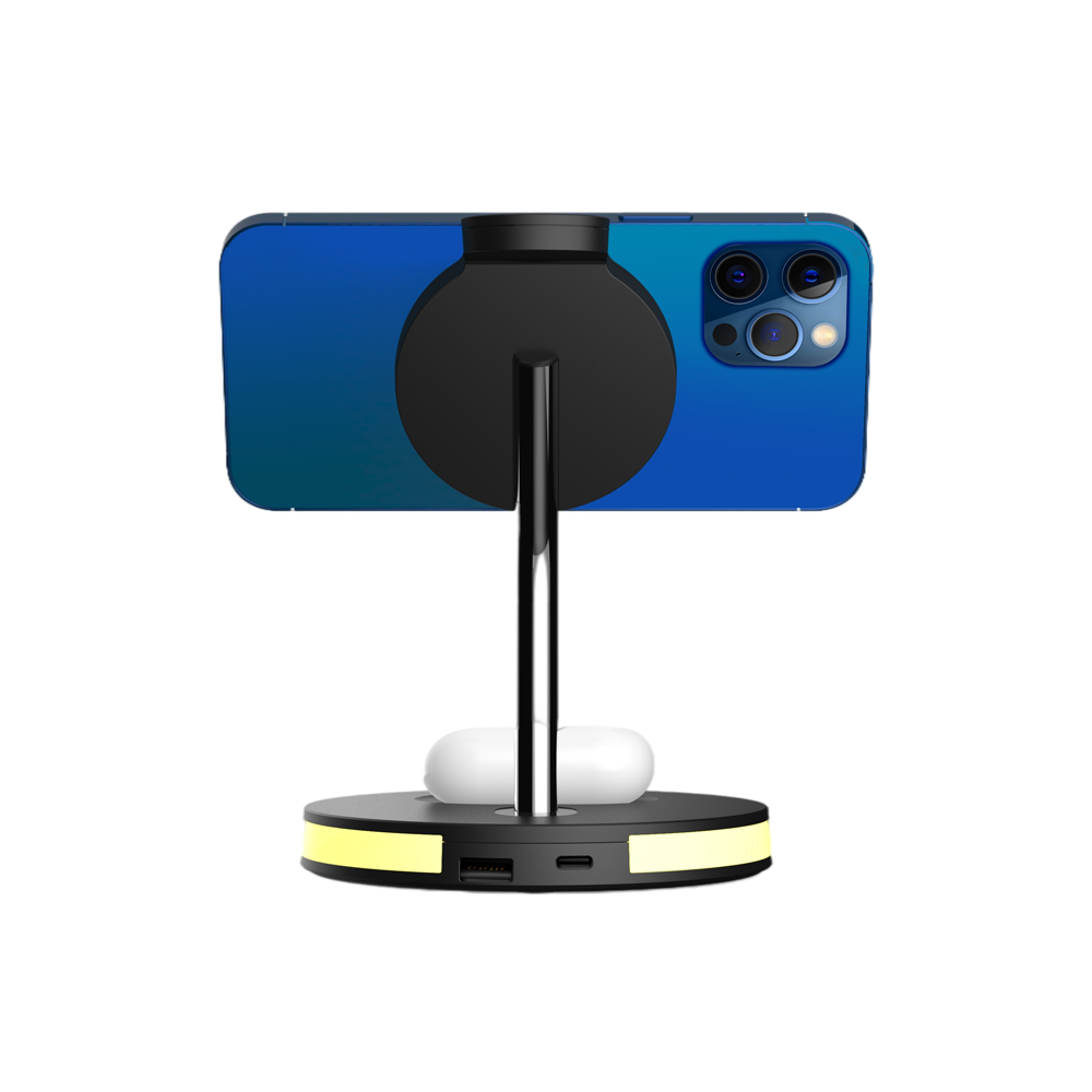Factory direct sale iphone 3 in 1 foldable wireless charger 15w Fast 3 in 1 wireless charger stand for iphone and android