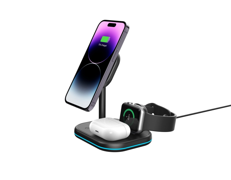2023 High quality 15W 3in1 fast charging station magnetic wireless charger for iphone