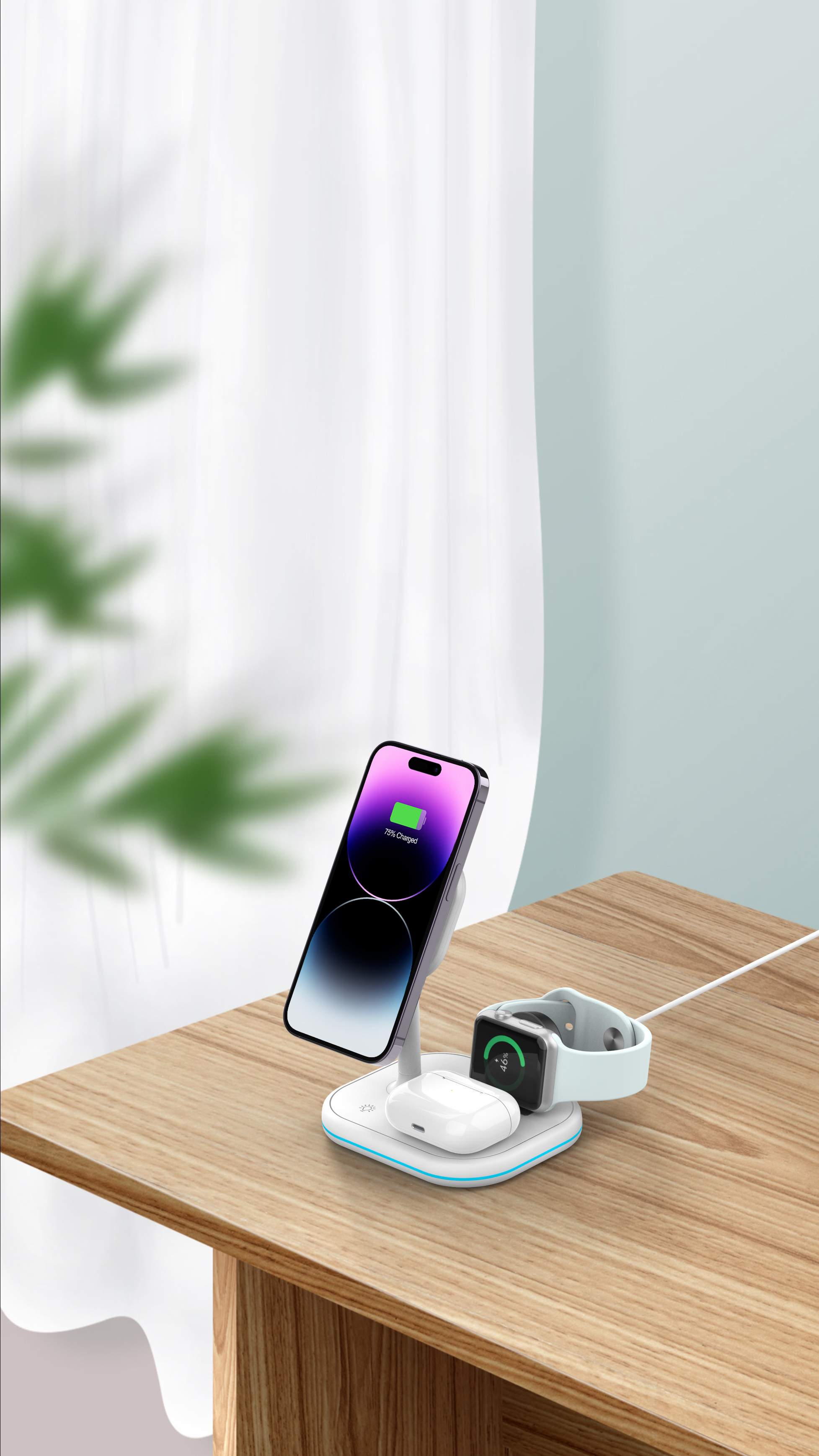 2023 High quality 15W 3in1 fast charging station magnetic wireless charger for iphone