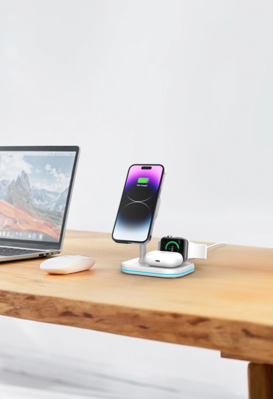 2023 High quality 15W 3in1 fast charging station magnetic wireless charger for iphone