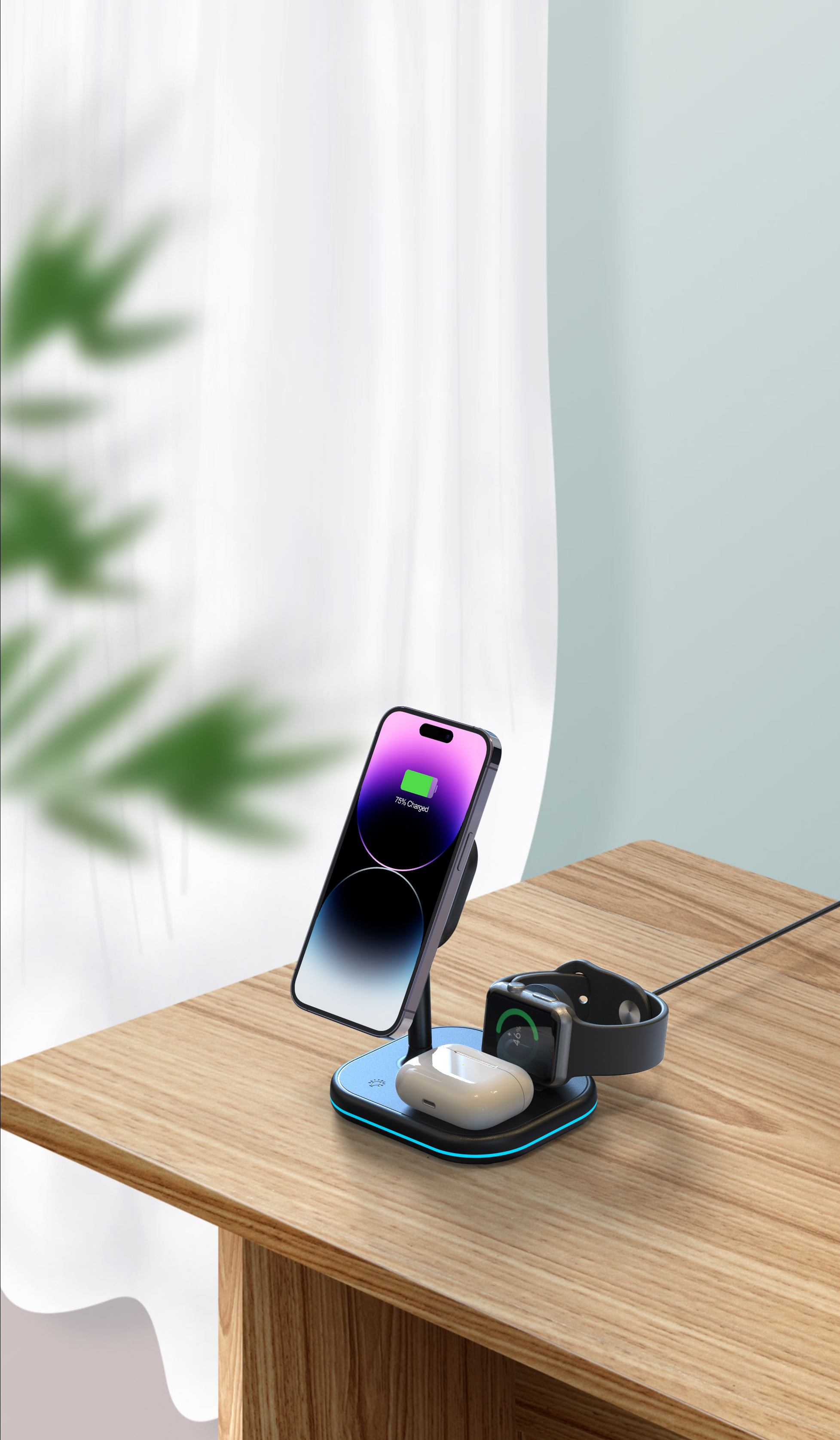 2023 High quality 15W 3in1 fast charging station magnetic wireless charger for iphone