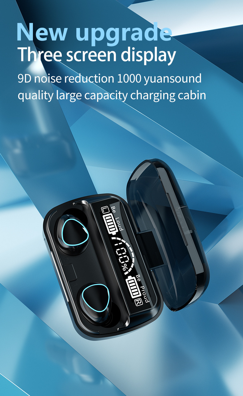 M10 TWS Wireless Headphones Bluetooth Earphone with Charging Box LED Sports Stereo Noise Canceling Earbuds Headsets for Xiaomi