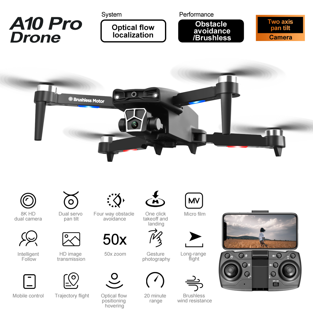 Enduring Brushless Motor Drone with 84 Mins Super Long Flight Time, Drone with 4K HD Camera for Beginners, WiFi Quadcopter, Follow Me, Auto Hover, 3 Batteries, Carrying Case