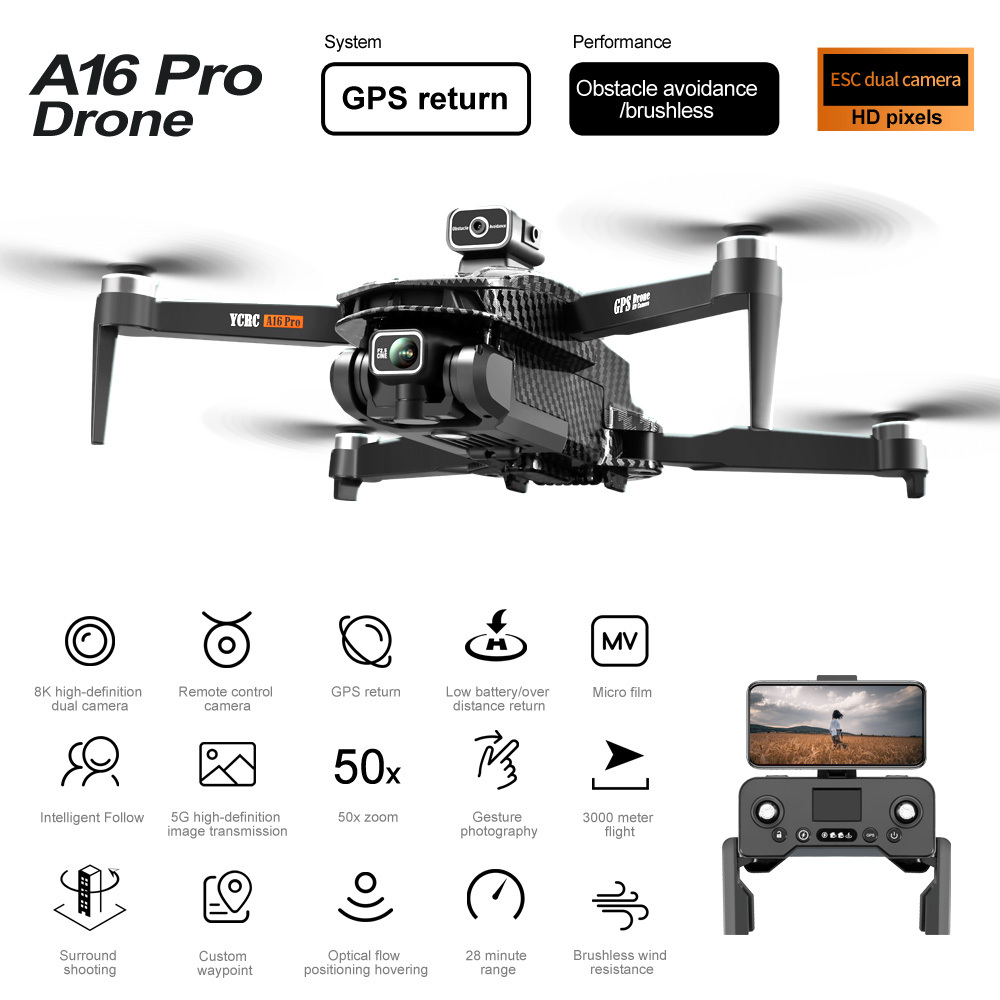 Drone with 1080P HD Camera for Kids and Adults, RC Quadcopter Foldable Drone for Beginners, Toys for Boys and Girls Christmas Gifts