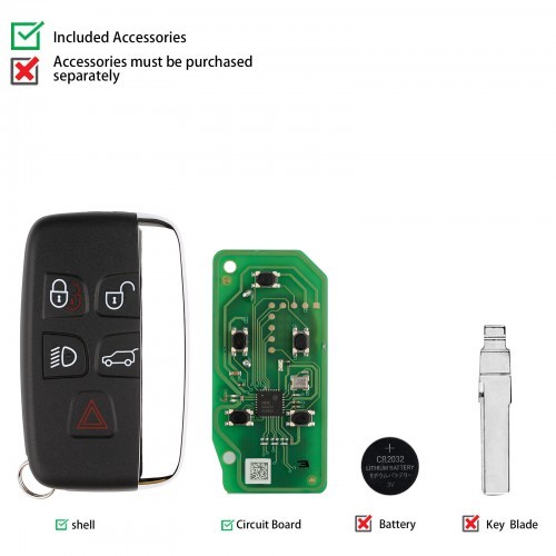 Xhorse XSLR01EN Smart Remote Key XM38 Land Rover 5 Buttons Key English 5pcs/lot