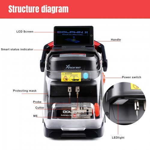 Xhorse Dolphin II XP-005L Key Cutting Machine for All Lost Keys