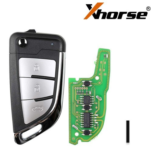 XHORSE XKKF21EN Wire Remote Key Knife 2 Flip 3 Buttons English 5pcs/lot