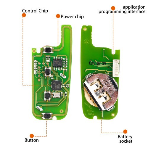 Xhorse XKFO01EN Wire Remote Key Ford Condor Flip 4 buttons Unmovable Key King English 5pcs/lot