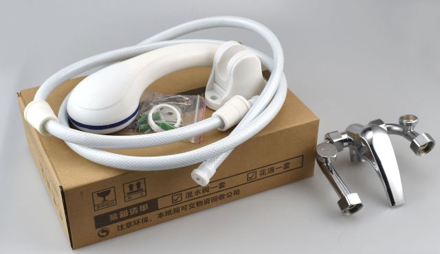 厂家热销花洒套附件包配件 U型混水阀 电热水器冷热套件