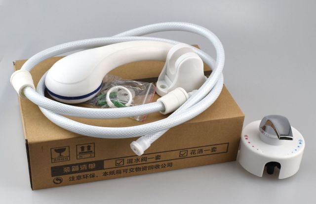 厂家热销花洒套附件包配件 U型混水阀 电热水器冷热套件