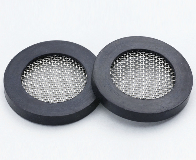 滤网垫 硅胶垫圈 带过滤网 硅胶密封圈 不锈钢波纹管进水管 4分