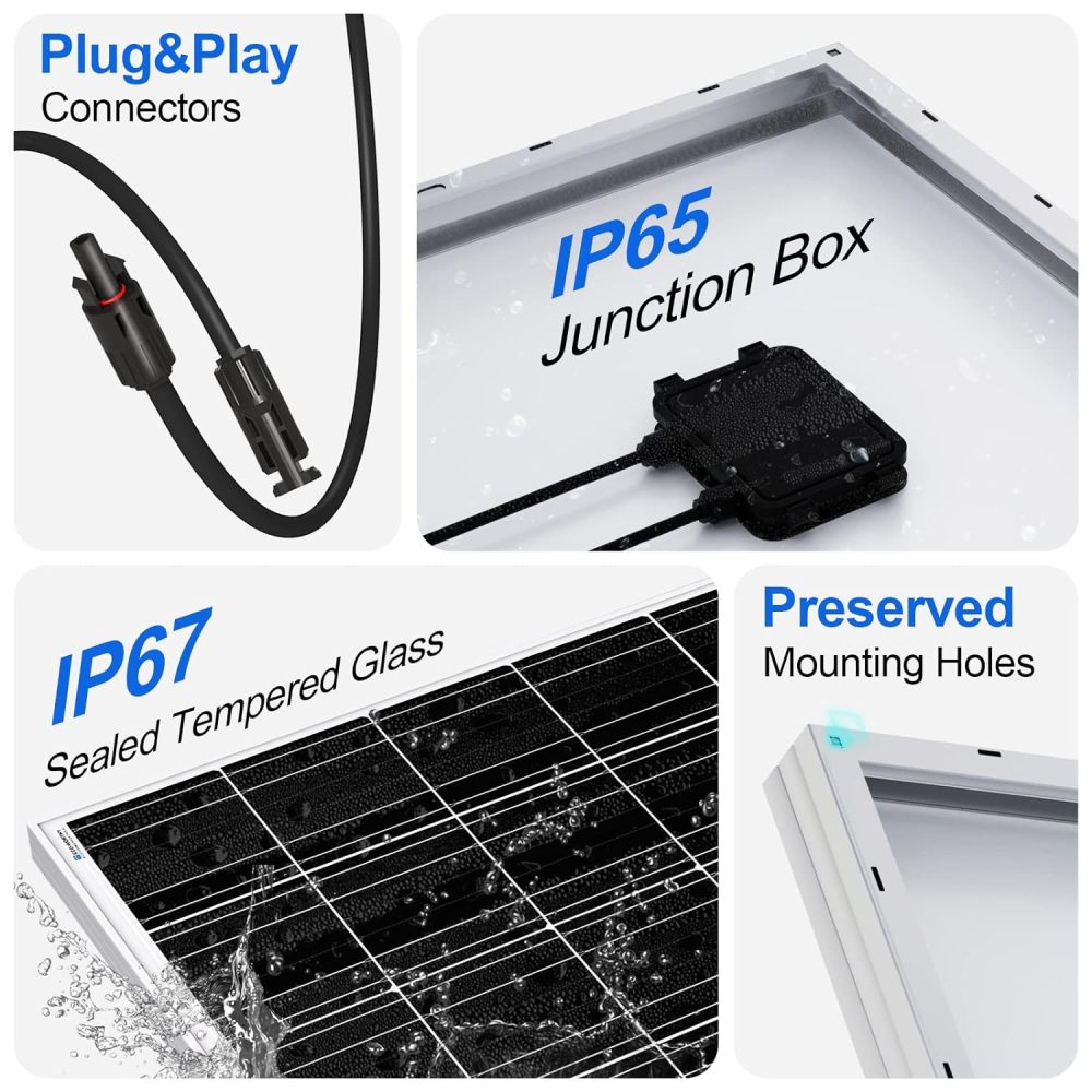 Bifacial 115 Watt 12 Volt Monocrystalline Solar Panel