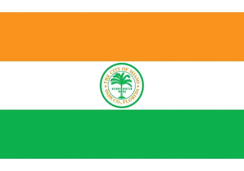 Miami City Flag 3x5ft Custom 100d Polyester 40*60cm Car Flag 90*150cm 60*90cm Flag