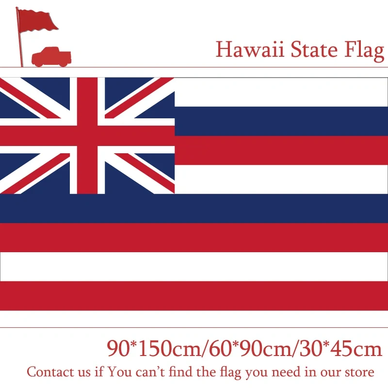 3x5ft Hawaii Flag 90*150cm 60*90cm 40*60cm Flying Flag Custom 15*21cm Hand Flag High-quality 100d Polyester