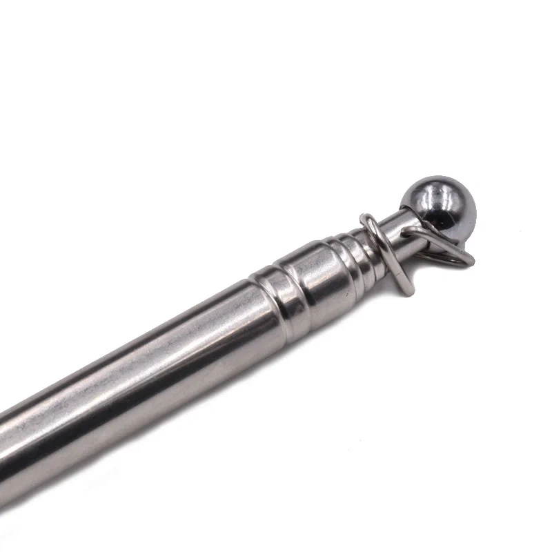 Hot Selling 120cm Stainless Steel Telescopic Flagpole Portable Handheld Poles For Flags Windsock tour guide flagpole