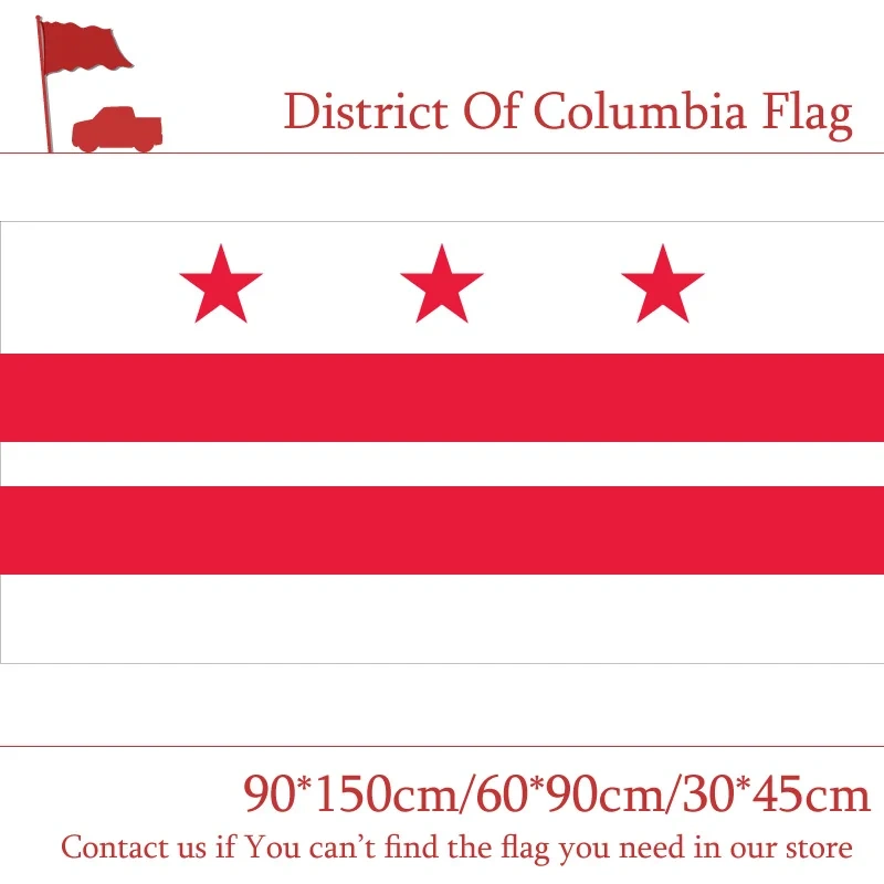 3x5ft District Of Columbia Territorial And Commonwealth Flag The United States U.S. 90*150cm 60*90cm 40*60cm 15*21cm Decoration