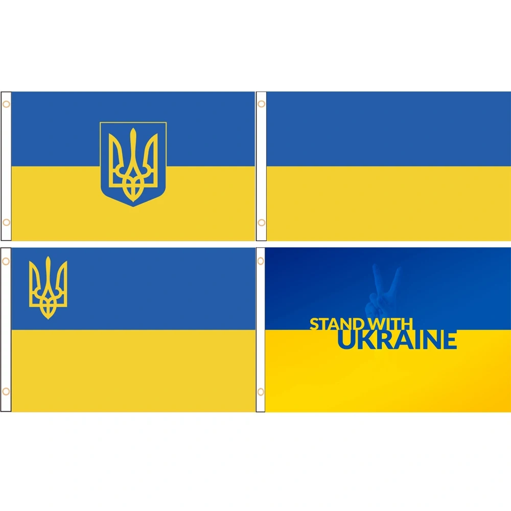90*150cm/60*90cm/40*60cm/5*3ft Ukraine Flag Large Polyester Ukrainian National Country Flag and Banner