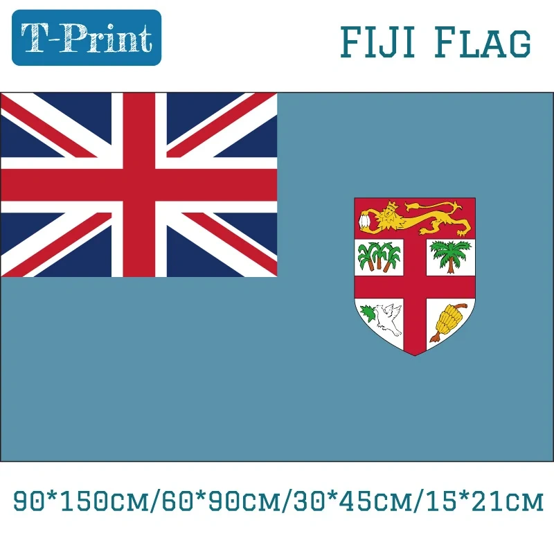 90*150cm/60*90cm/40*60cm Flying Flag 15*21cm Hand FlagFiji National Flag 3x5ft Flying Flag With Brass Metal Holes For Decoration