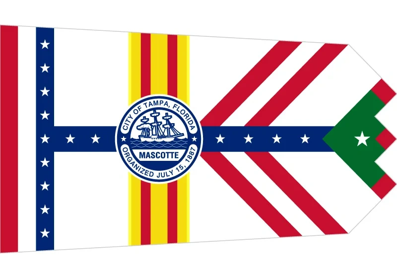 City Flag Of Tampa 90*150cm 60*90cm Flag 3x5ft Polyester Flags 40*60cm Car Flag For Campaign / Vote / Event / Office