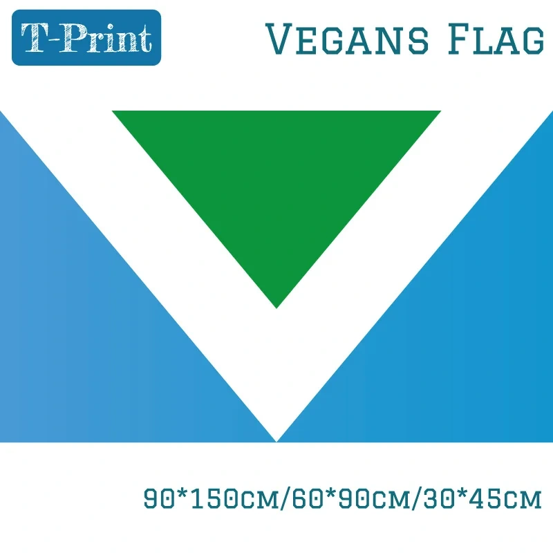 Vegan Flag and Banner 90*150cm/60*90cm/40*60cm/15*21cm Hand Flag Veganism Flag