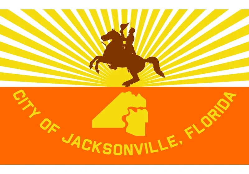 60*90cm Jacksonville City Flag 90*150cm Flag Custom 3x5ft 100d 40*60cm Car Flag Florida State
