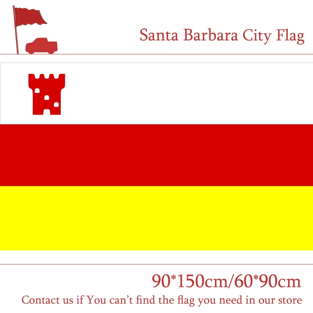 90*150cm 60*90cm Flag 100d Custom Polyester 3x5ft US Santa Barbara City Flag Of California State
