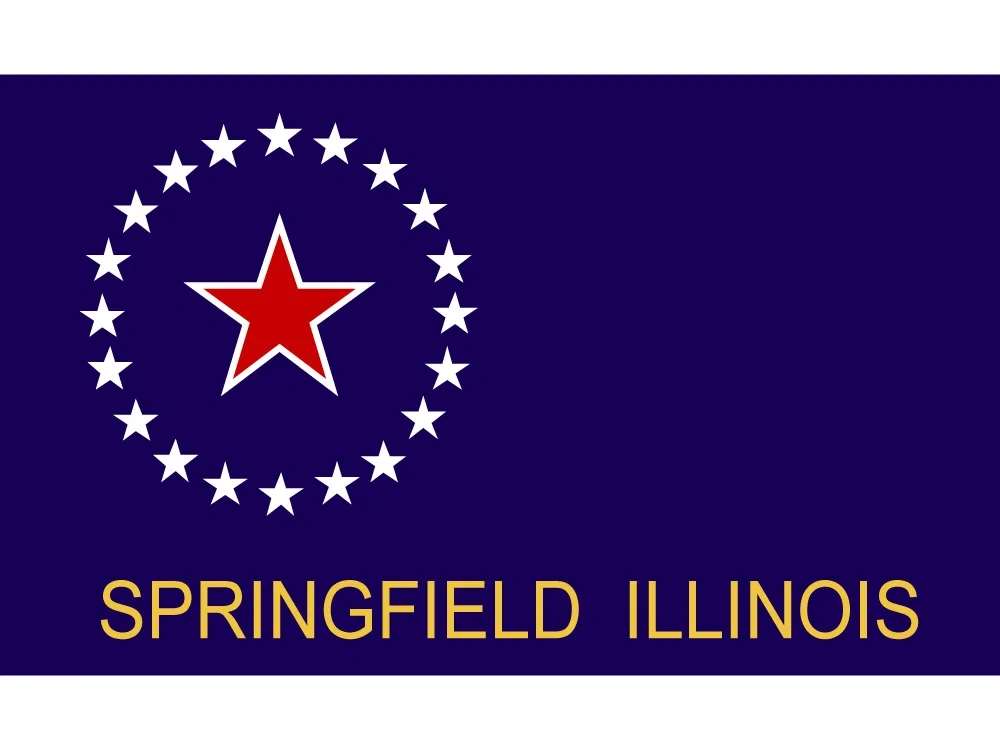 3x5ft USA Springfield City Flag The Capital of Illinois 90*150cm 60*90cm Flag Custom High-quality 100d Polyester