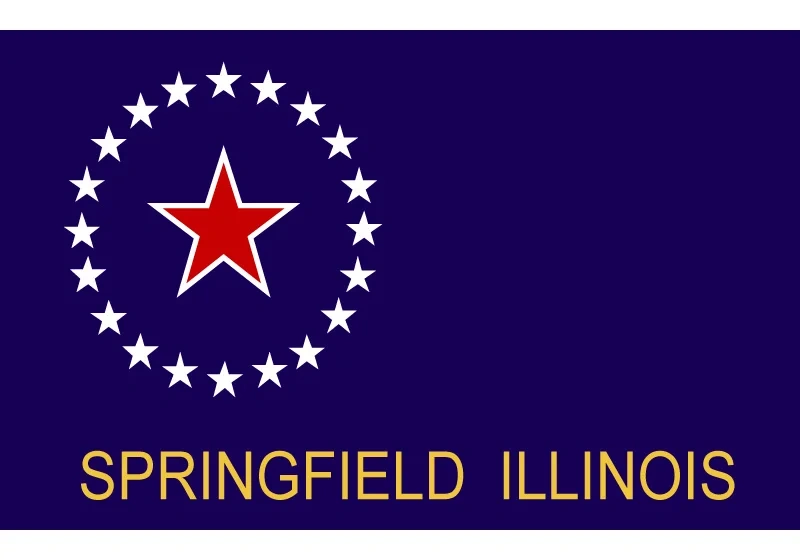3x5ft USA Springfield City Flag The Capital of Illinois 90*150cm 60*90cm Flag Custom High-quality 100d Polyester