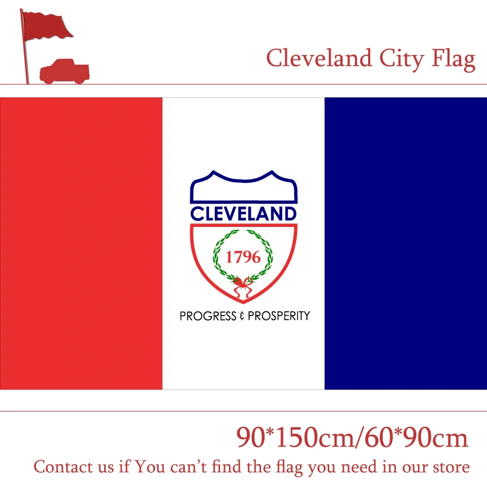 US Ohio State 90*150cm 60*90cm Flag Cleveland City Flag 3x5ft High-quality 100d Printing Polyester Banner