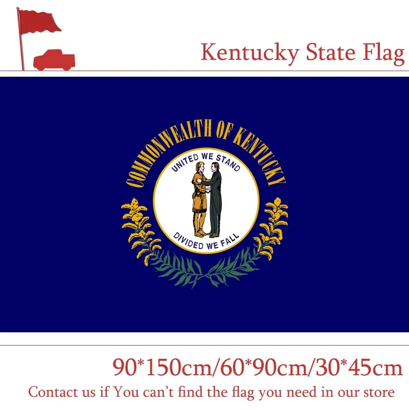 Kentucky State Flag 90*150cm 60*90cm 40*60cm Flying Falg 15*21cm Hand Flag 3*5ft Polyester  Hanging Flag Office Activity