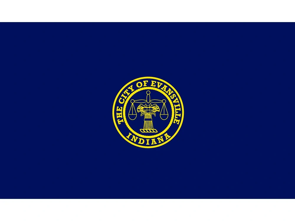 US Evansville City Flag State of Indiana 90*150cm 60*90cm Flag 3x5ft 100% Polyester Banner Indoor Outdoor