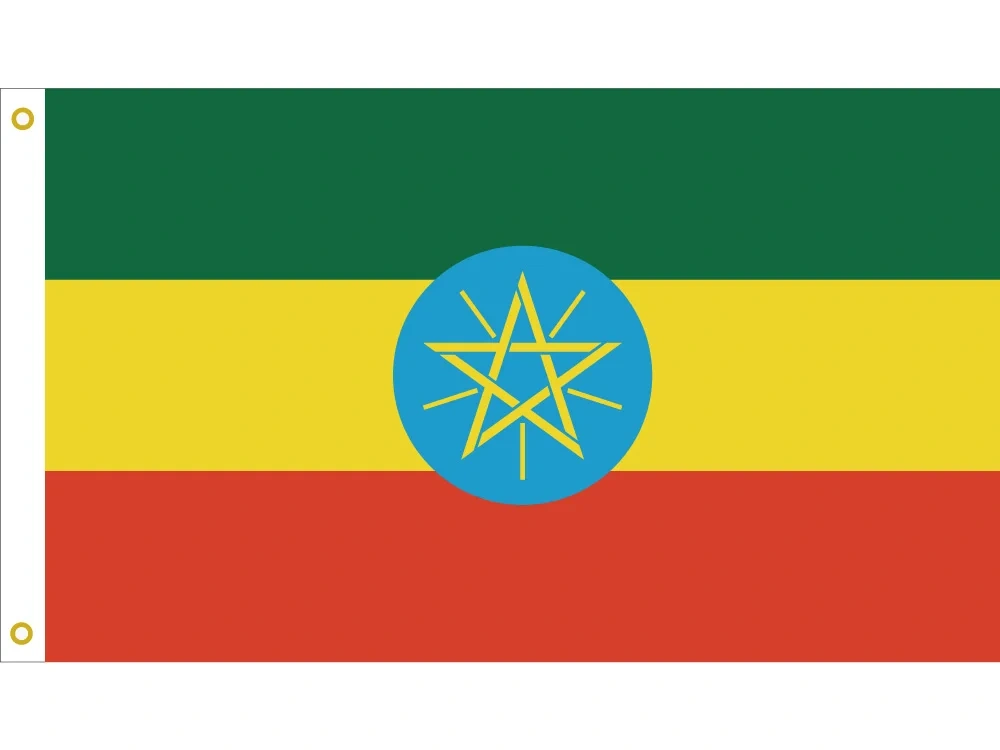 Federal Democratic Republic of Ethiopia National Flag 90*150cm/60*90cm/40*60cm 3x5ft Banners Polyester 15*21cm hand flag