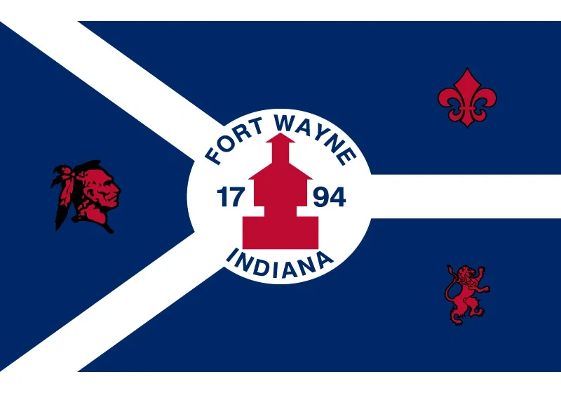 60*90cm 90*150cm Flag Custom 100d Polyester 3x5ft Indiana State Fort Wayne City Flag 40*60cm Car Flag