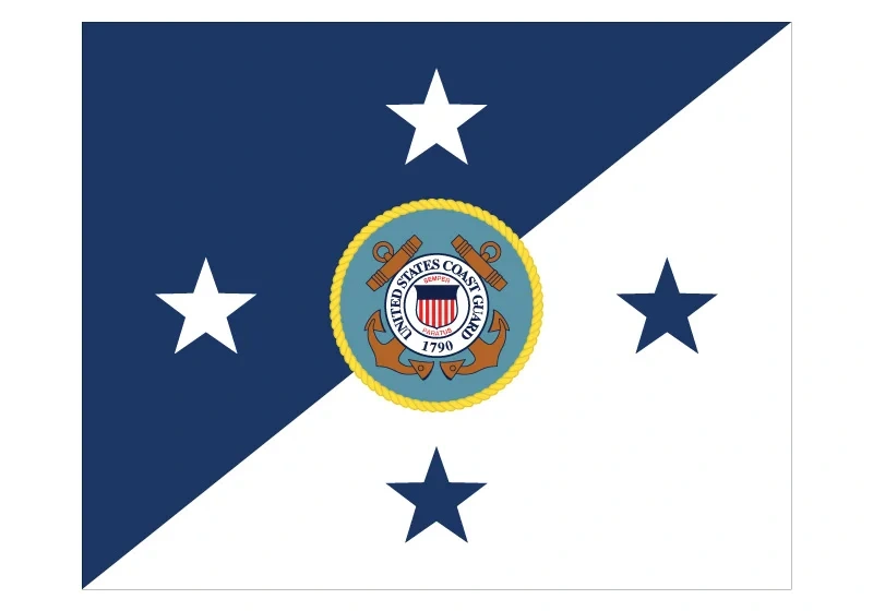 3x5ft Polyester Banner The Coast Guard Auxiliary Commandant Flag 90*150cm 60*90cm 40*60cm Flying Flag America 15*21cm Hand Flag