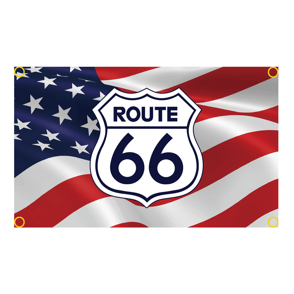 The background of the US flag is the racing flag of race car number “66” FLAG