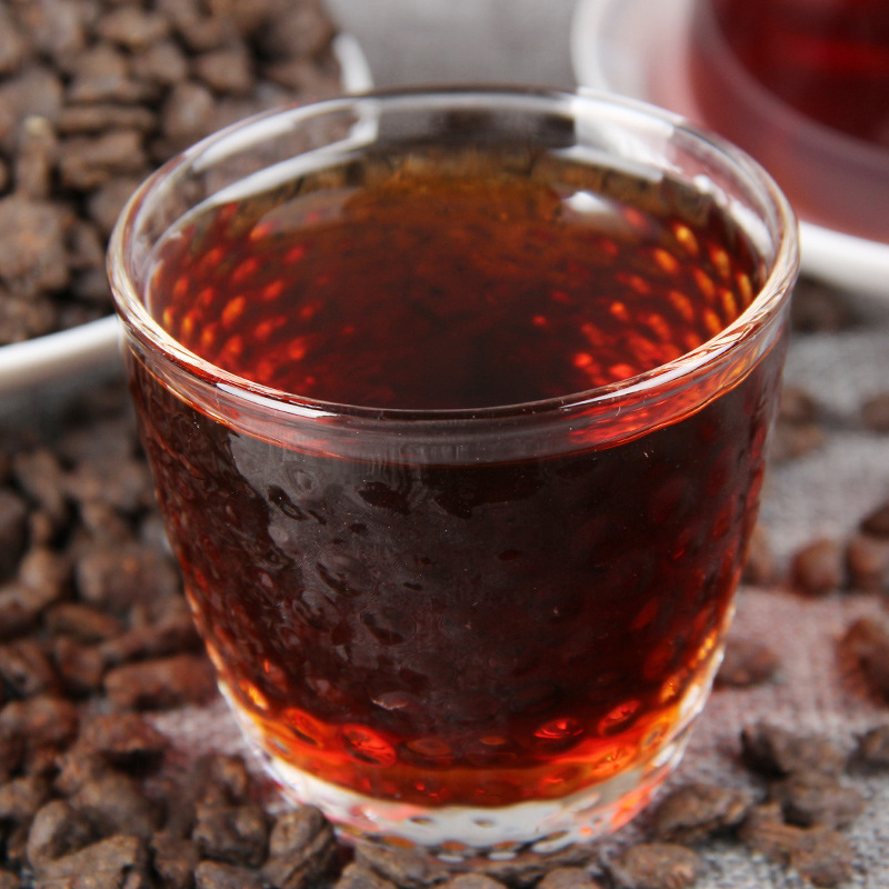 2017 Pu'er Cooked Tea Yunnan Crushed Silver Old Tea Head Handmade Bamboo Basket 500g Tea