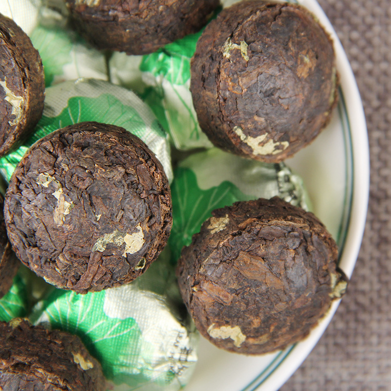 2023 Xiaotuocha Lotus Leaf Flower Pu'er Mature Tea Combination Flower and Grass Tea