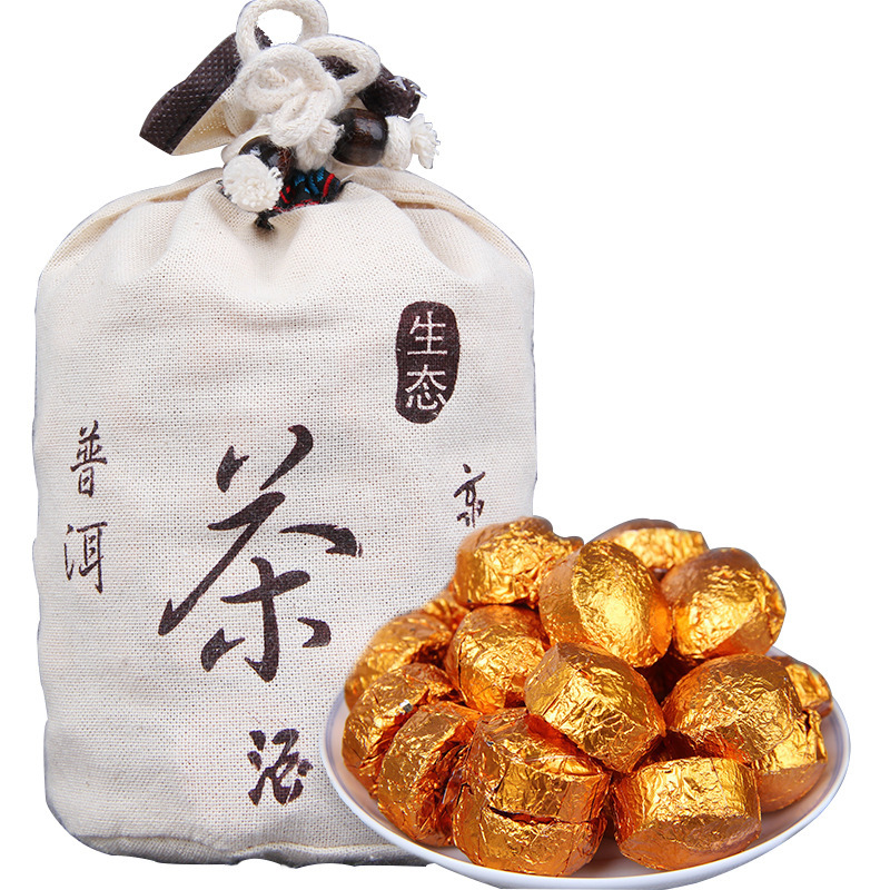 2023 glutinous aroma cooked tea, glutinous rice aroma Pu'er tea, 500g cloth bag