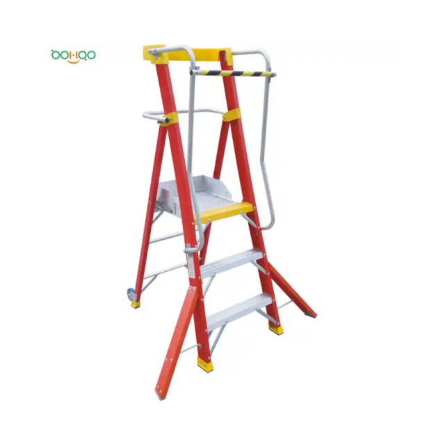 FRP Folding Ladder 4 6 8 10 12 Foot Fiberglass ladder for Industry