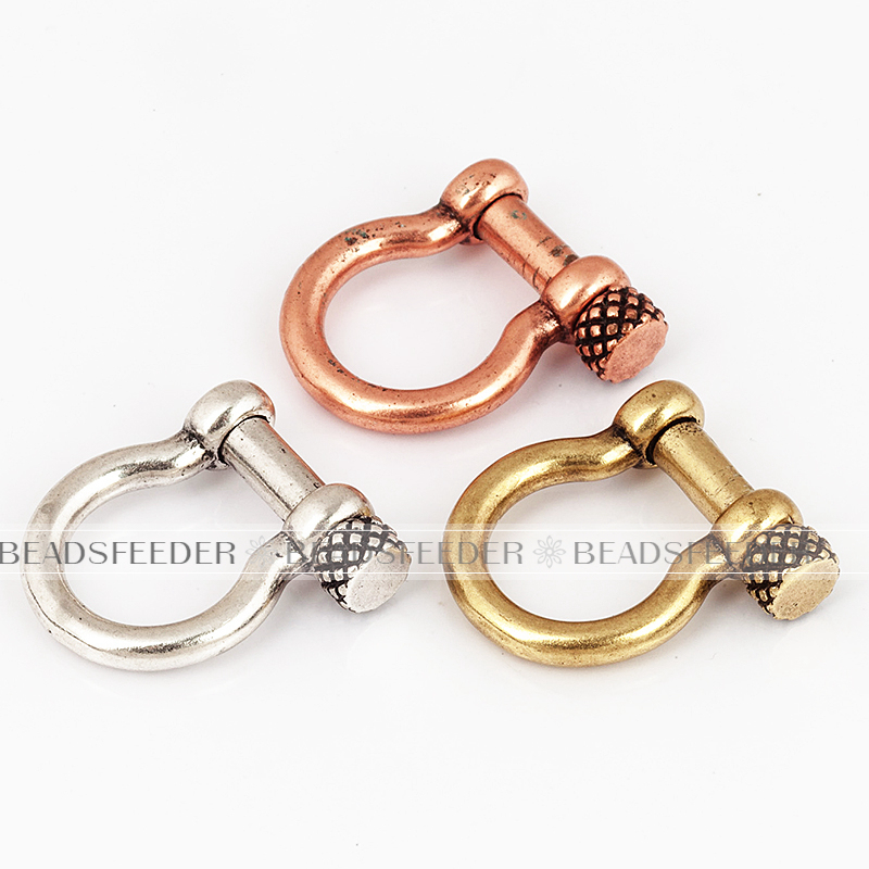 Paracord Clasp with screw , fit 550 Paracord Survival Bracelet Making,black/white gold /rose gold,21x18x13mm