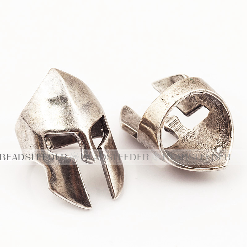 Roman Warrior helmet bead ,fit for 550 Paracord Bracelet making ,helmet Charms for men's bracelet ,22x14x13mm,hole size 9mm